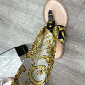 Versace original print slippers new